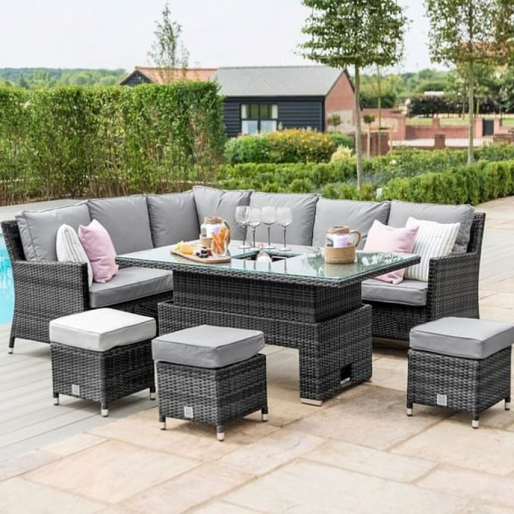 Maze rattan 2025 corner dining set